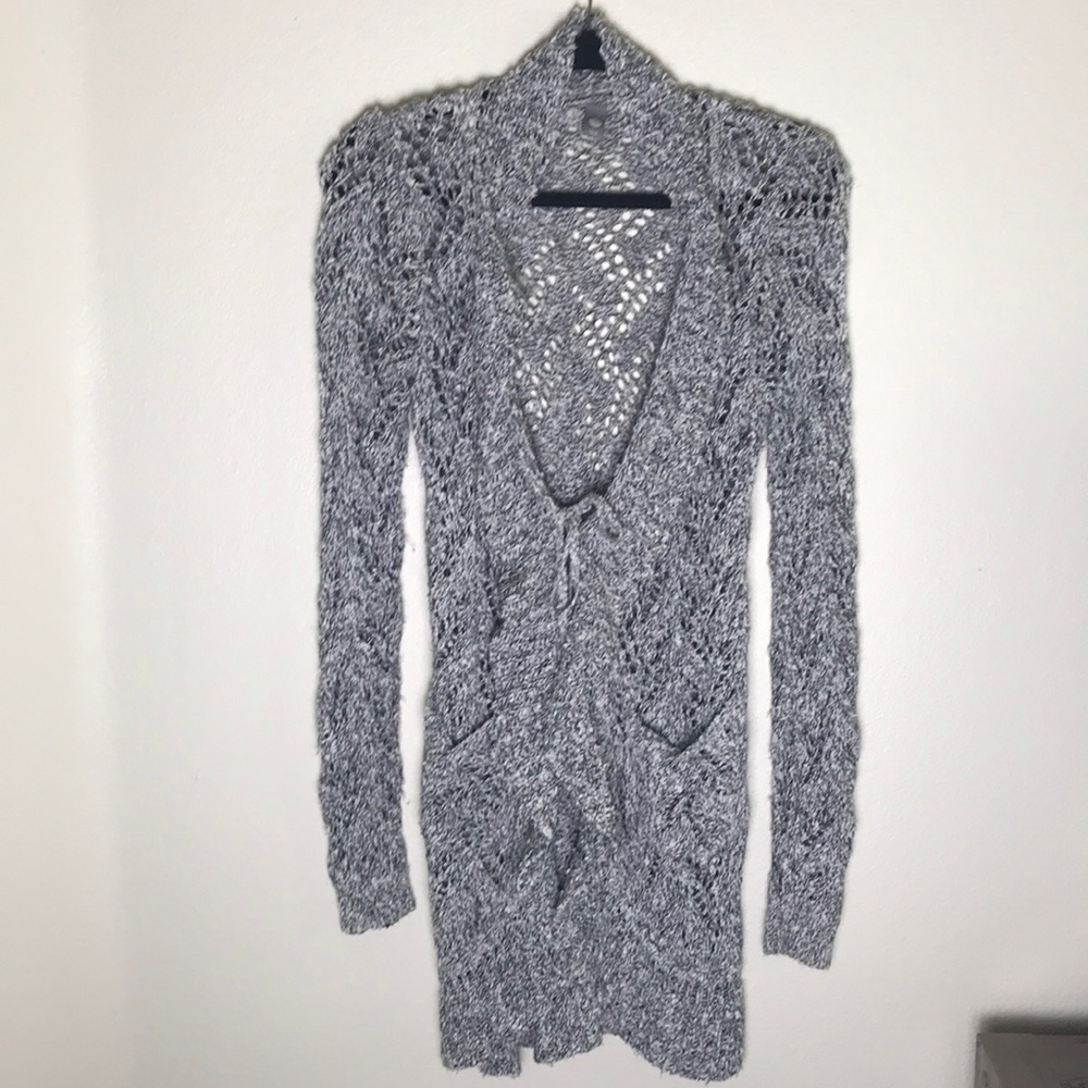 Anthropologie Knitted & Knotted Crochet Cardigan